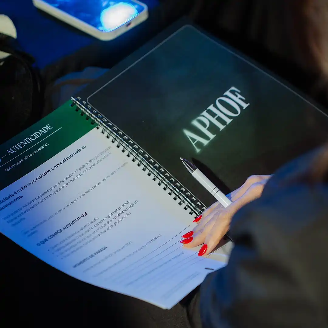 Material impresso entregue no evento