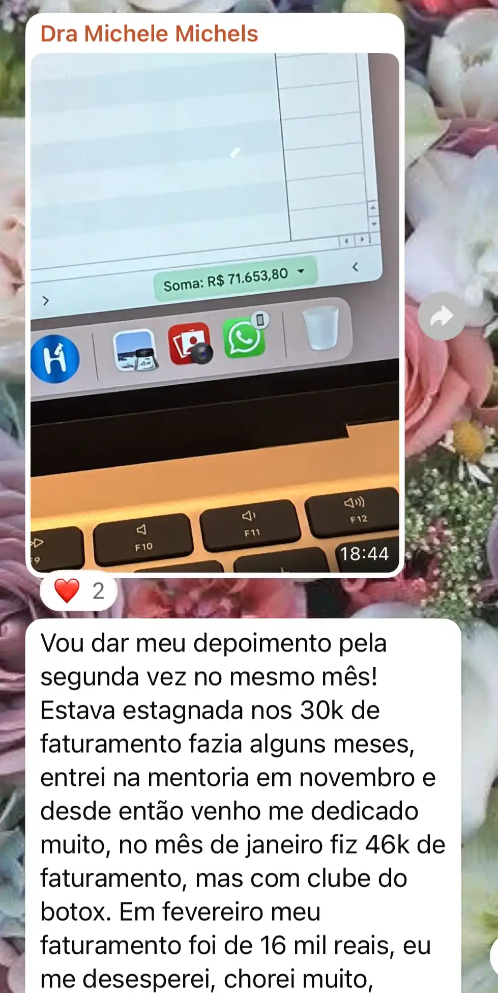 Depoimento da Dra. Michele Michels