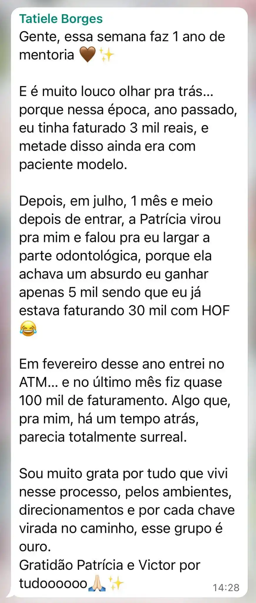 Depoimento da Dra. Tatiele Borges